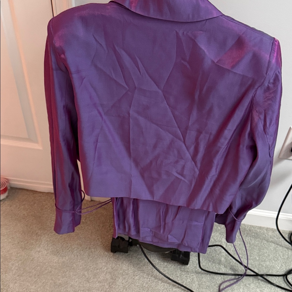 Purple Button-Up Blouse - Picture 3 of 5